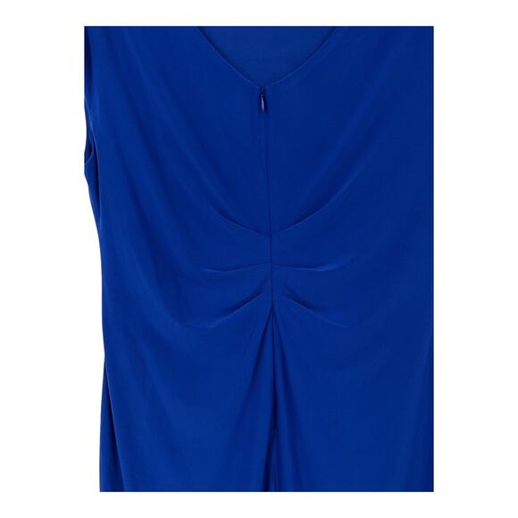 Eliza J dress boat neck cap sleeve blue size 14 - Picture 6 of 9